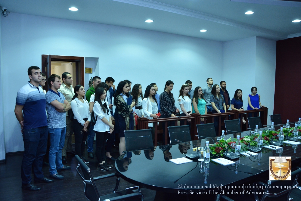 THE STUDENTS OF THE YEREVAN STATE UNIVERSITY VISITED TO THE CHAMBER OF ADVOCATES